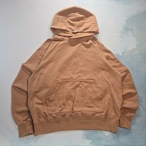 TKEES Hoodie Size 2 Sweatshirt Terracotta Orange Oversized Cotton Made In Canada